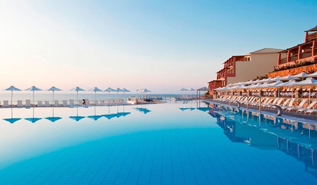 Pool at the Apostolata Island Resort, Skala, Kefalonia, Greece