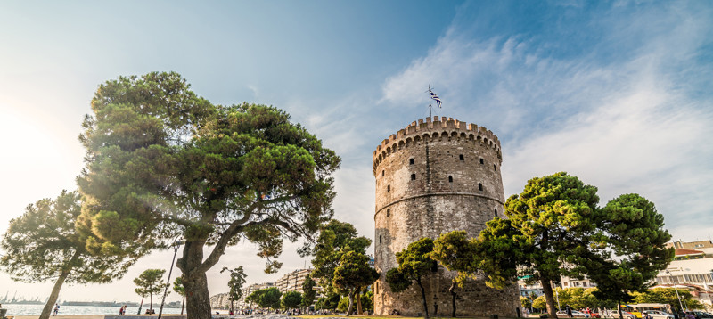 White Tower Thessaloniki Wide Lens
