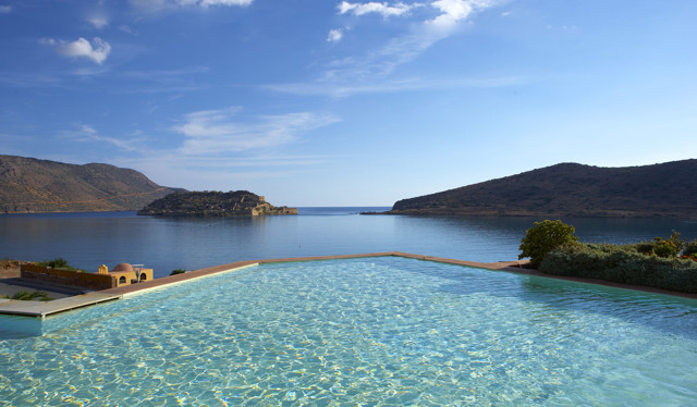 View from pool at Domes Of Elounda