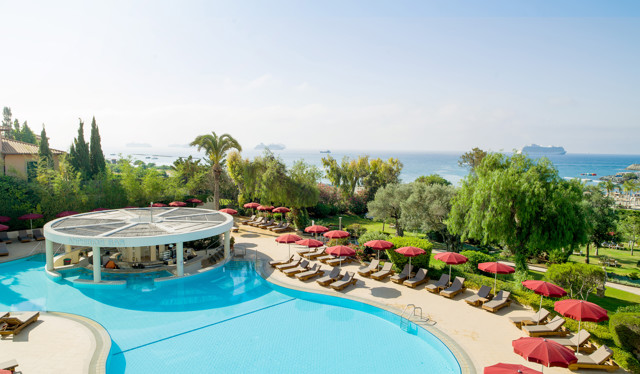 Pool & pool bar at St Raphael resort & marina hotel