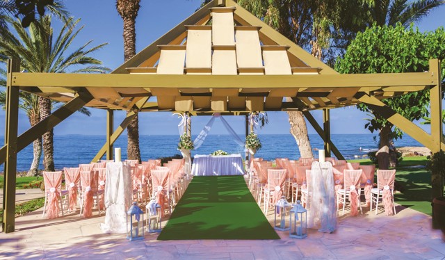 Athena Beach Hotel Wedding Ceremony Gazebo
