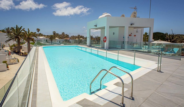 Wheelchair adapted pool at Taimar Hotel, in Costa Calma, Fuerteventura