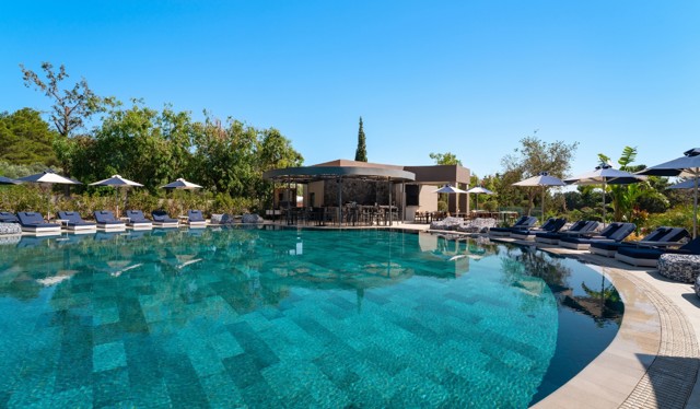 Outdoor Pool Area At Cabu Hotel