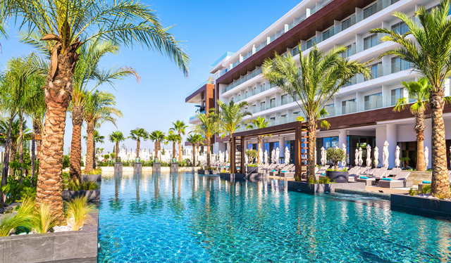 Pool view at Amanti Hotel in Cyprus