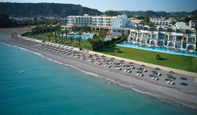View of the Ixian Grand Hotel in Rhodes