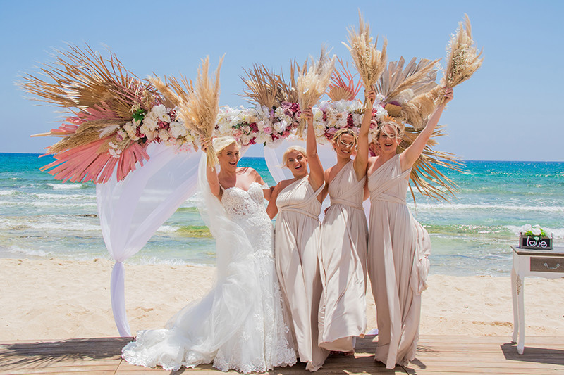 27. Sirens Beach Ayia Napa Cyprus Wedding Venue Bride And Bridesmaids Olympic Holidays