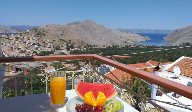 Balcony View at Sevasti Symi Studios