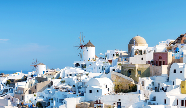 Oia Village In Santorini