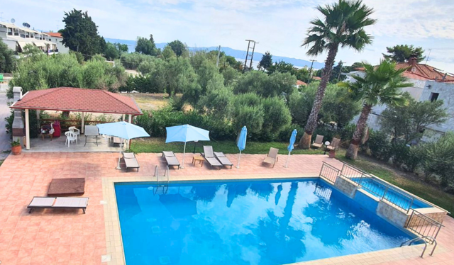 Pool view at Villa Ilios