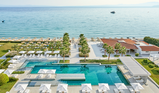 Views from pool at Domes Noruz Kassandra