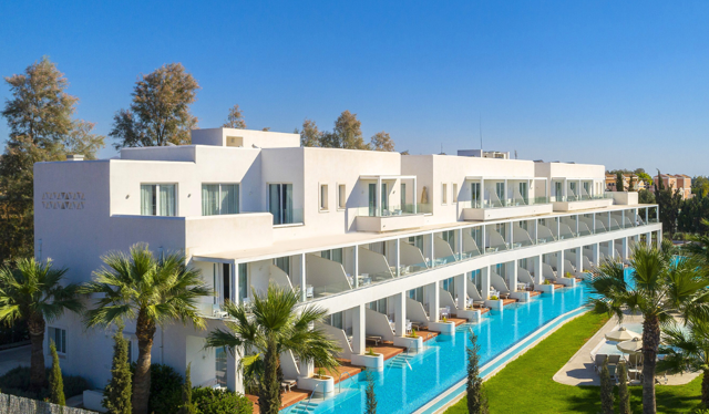 Overview of Aliathon Aegean Hotel and Swimming Pool