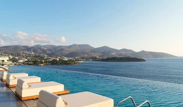 Rooftop Infinity Pool at Intercontinental Crete