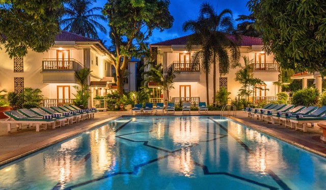 Evening View of Pool at Radisson Hotel Goa Candolim